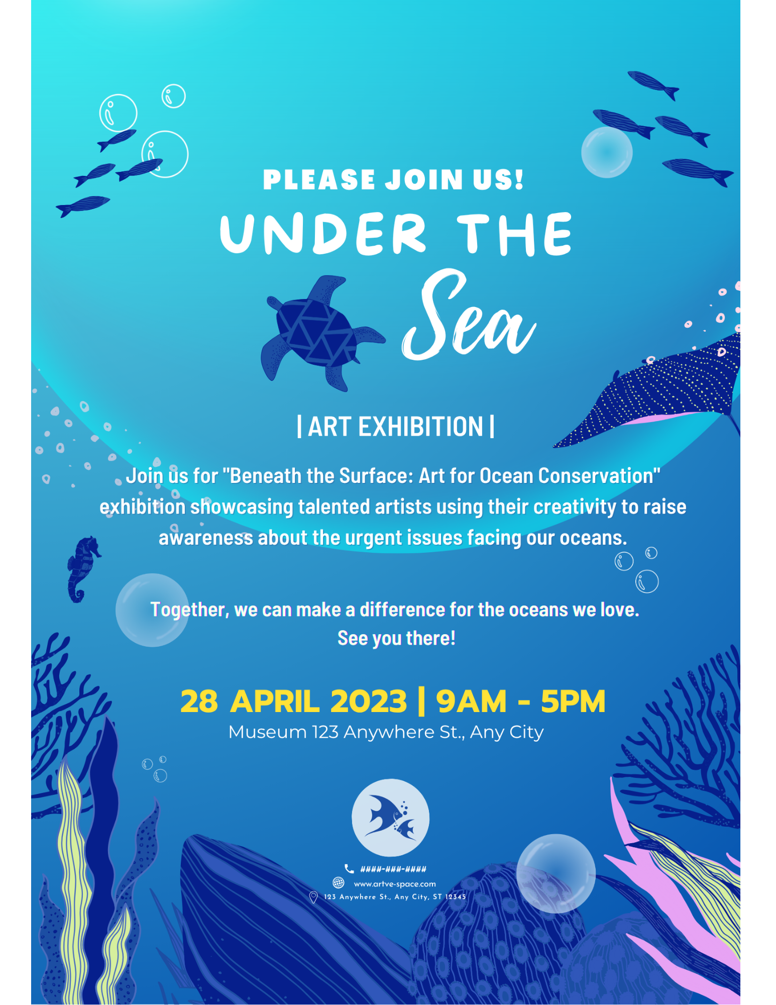 Under the Sea Art Exhibition Invitation